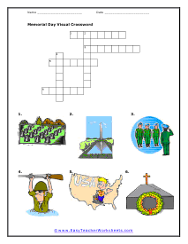Martin Luther King Visual Cue Crossword Puzzle