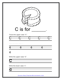 Letter C Handwriting Practice Worksheet
