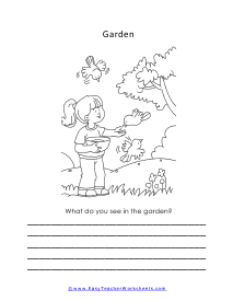 Tree Picker Coloring Writing Page
