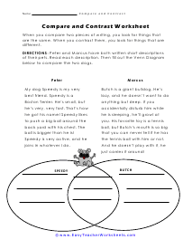 Peter and Marcus Worksheet