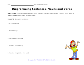 Nouns and Verbs Worksheet