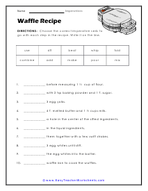 Recipe Worksheet
