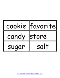 Salty and Sweet Word Wall Example