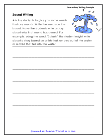 Elementary Prompt Worksheet