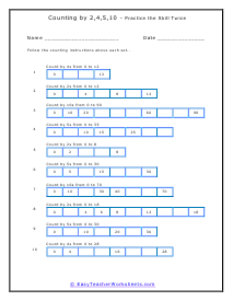 2s, 5s, and 10s Worksheet
