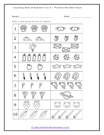Count 3 Objects Worksheet