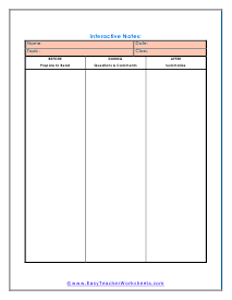Interactive Notes Template