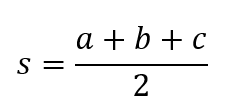 semi perimeter formula