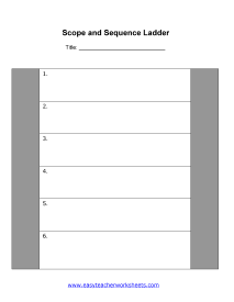 Sequence Ladder Worksheet