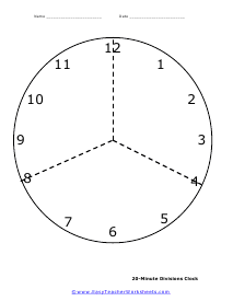 20 Minute Labelled Clock