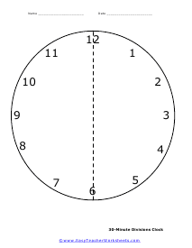 30 Minute Labelled Clock