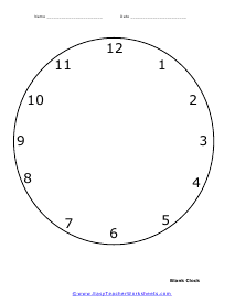 Number Labelled Clock