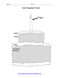 Birthday Cake Paragraph Organizer