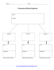 Persuasive Writing Organizer