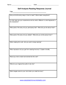 Self-Analysis Organizer