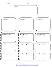 3 Reasons - 3 Facts Worksheet