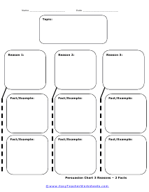 3 Reasons - 2 Facts Worksheet