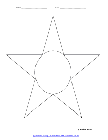 5 Point Star Worksheet