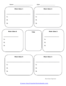 Main Idea Organizer