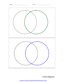 2 Colored Venns Worksheet