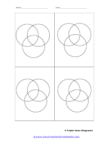 4 Triple Circle Venns