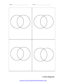 4 Stacked Venn Diagrams