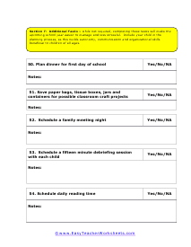 Additional Task Checklist