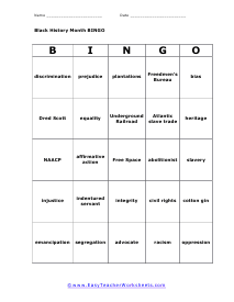 BINGO Card #1