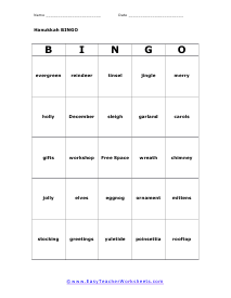 Bingo Card #1