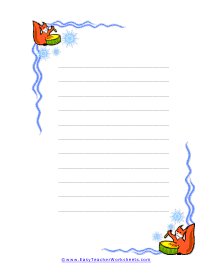 Winter Fox Worksheet