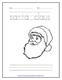 Santa Claus Worksheet