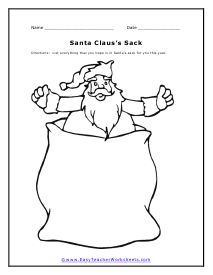 Sack Worksheet