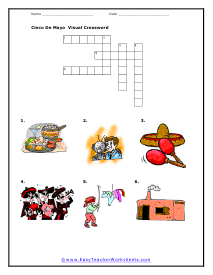 April Crossword Worksheet