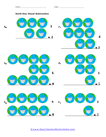 Visual Subtraction Worksheets