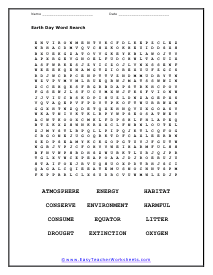 Word Search Worksheet