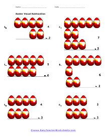 Visual Subtraction Worksheet