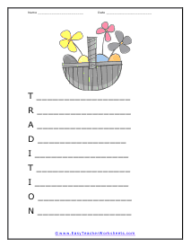 Tradition Worksheet