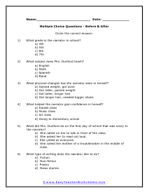 Before & After Worksheet