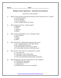 Time Machine Questions Worksheet