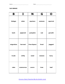 BINGO Card #6