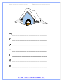 Weather Worksheet