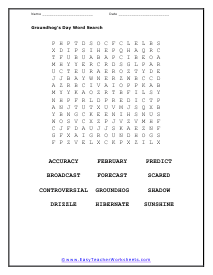 Word Search Worksheet