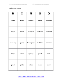 Bingo Card #1