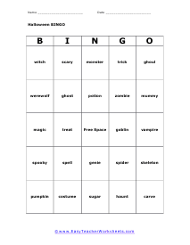 Bingo Card #3