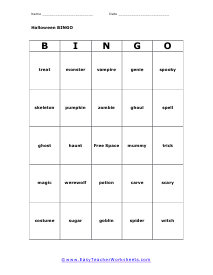 Bingo Card #6