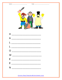 Halloween Poem Worksheet