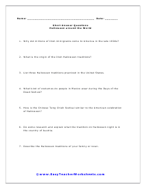 Halloween Reading Worksheet