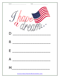 Dream Poem Worksheet