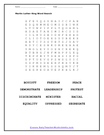 Word Search Worksheet