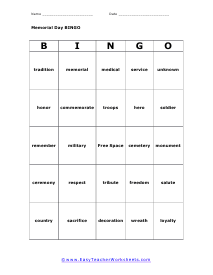 Bingo Card # 2